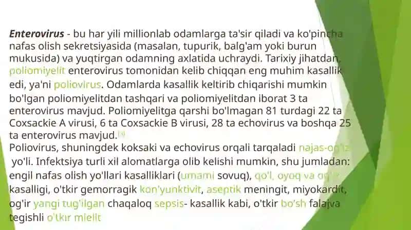 Enteroviruslar va uning xususiyatlari 3