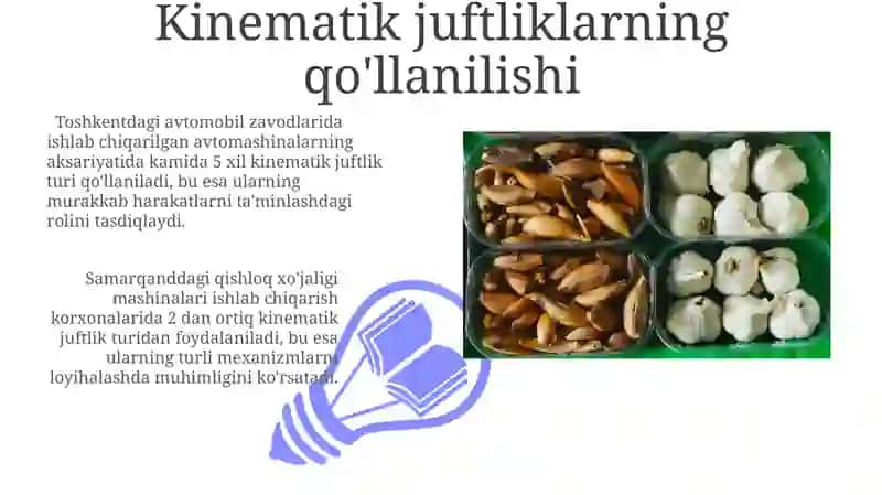 Kinematik juftlar va ularning klassifikatsiyasi 3