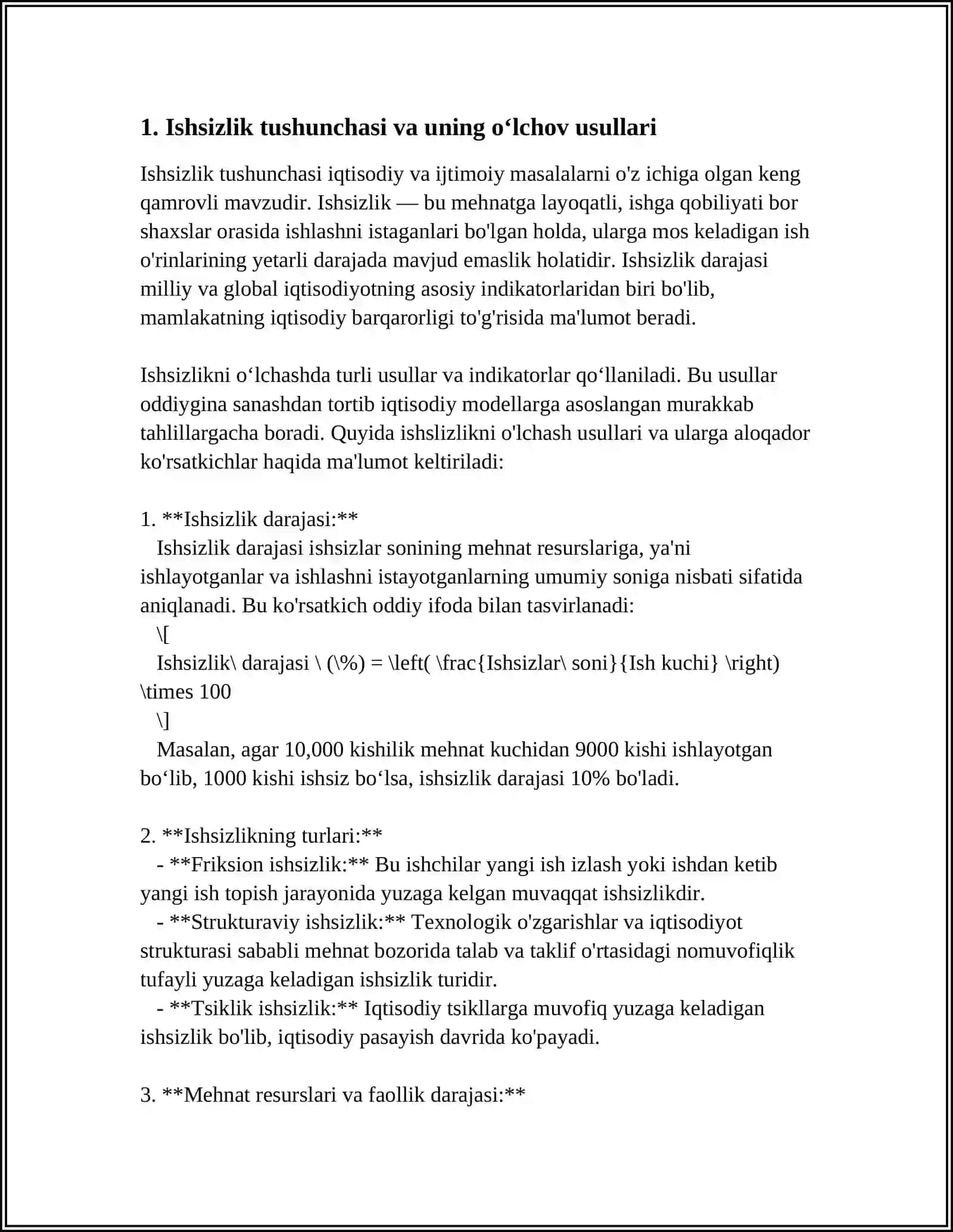 ISHSIZLIK SABABLARI XUSUSIYATLARI VA KAMAYTIRISH YOʻLLARI 3