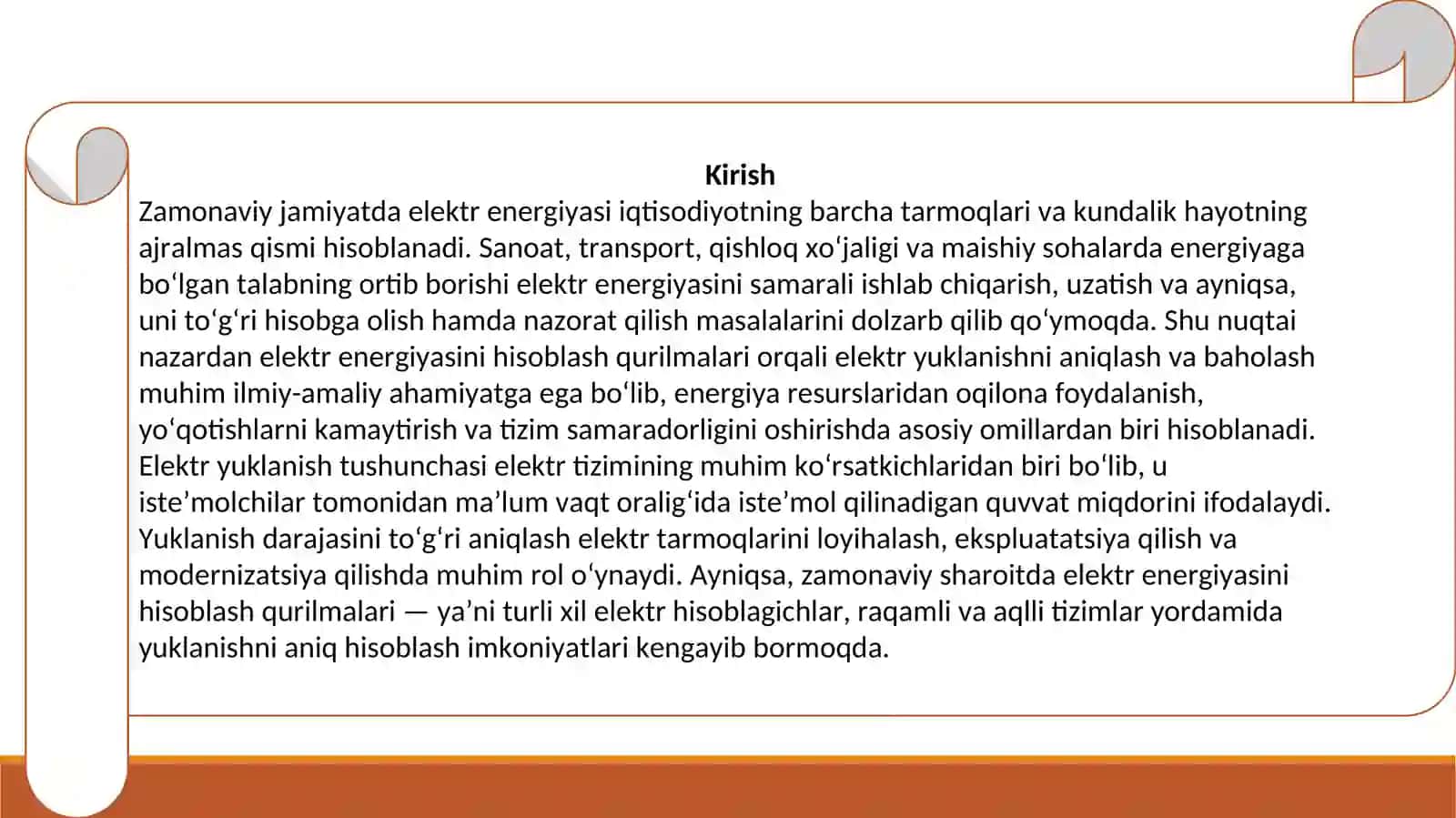 Elektr energiyasini hisoblash qurilmalari orqali elektr yuklanishni hisoblash 3