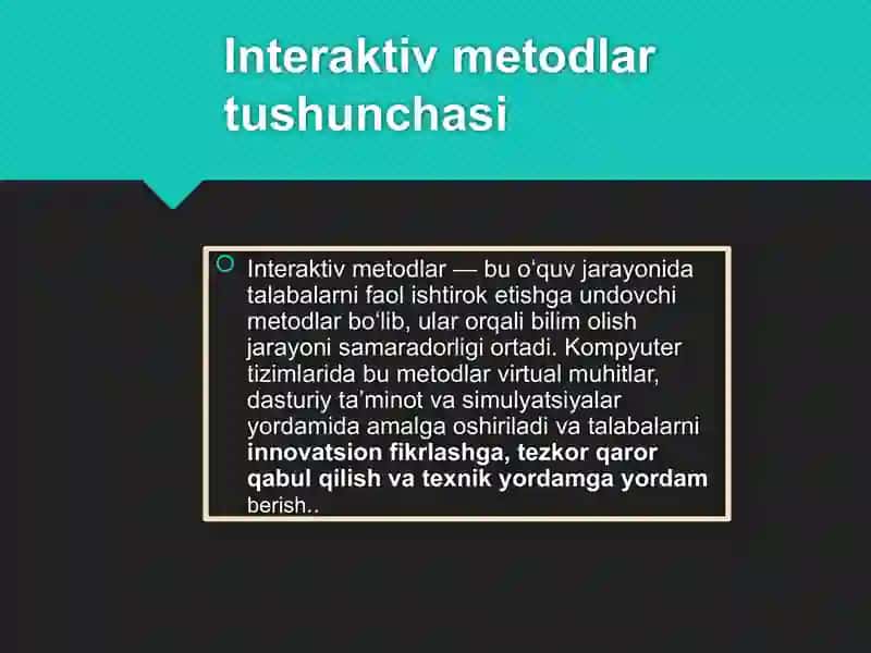 Talimda Interaktiv metodlar 3