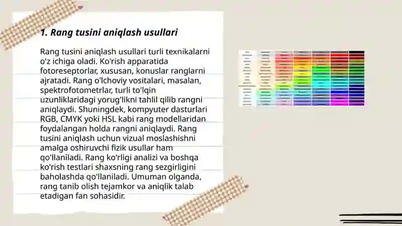 Rang tusini aniqlash tehnologiyasi ranglash va pardozlash turlari 3