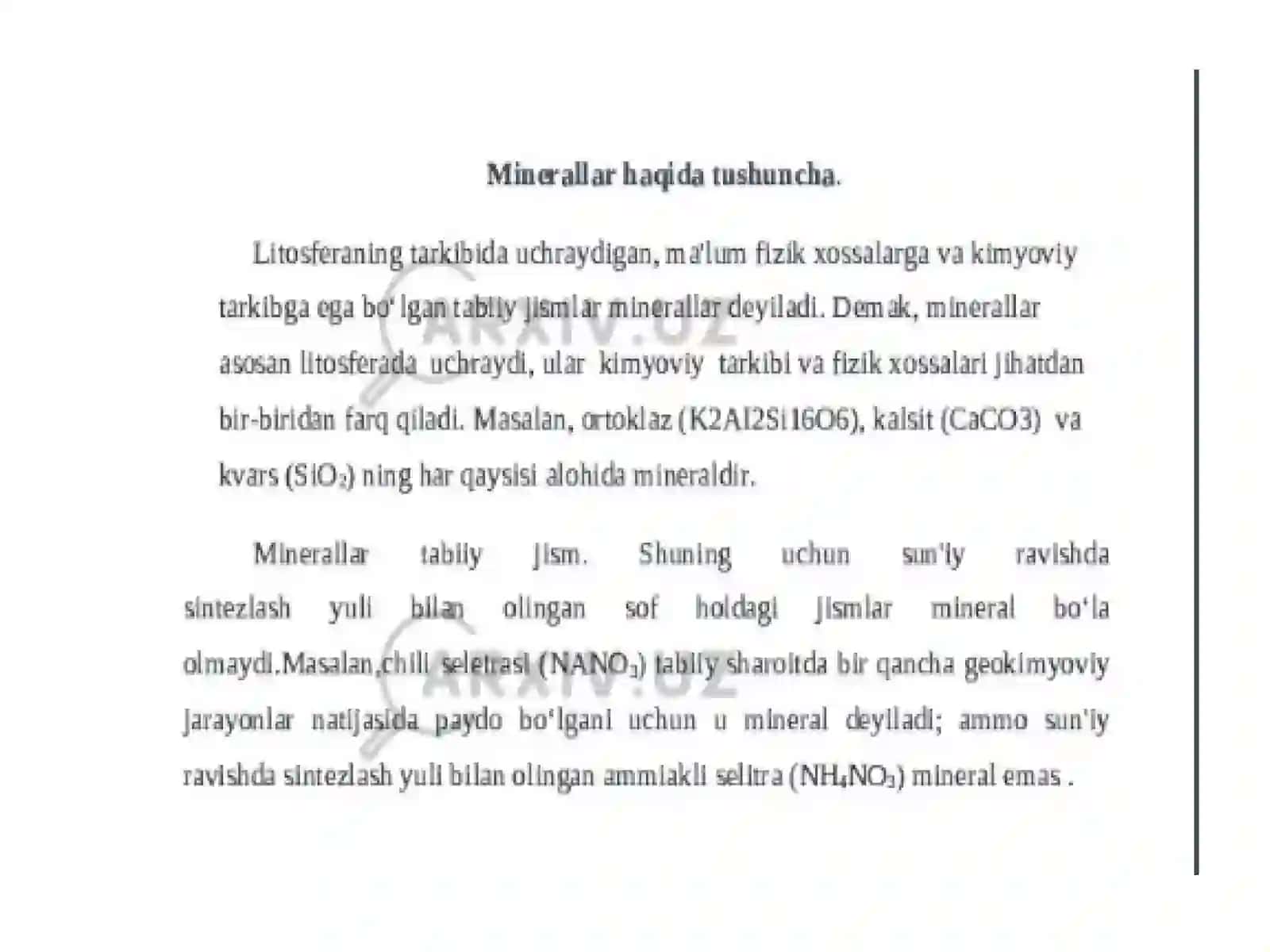 Minerallar haqida tushuncha va ularning tasnifi 3
