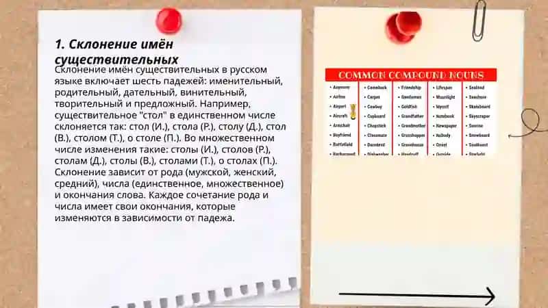 Склонение имён существительных 3