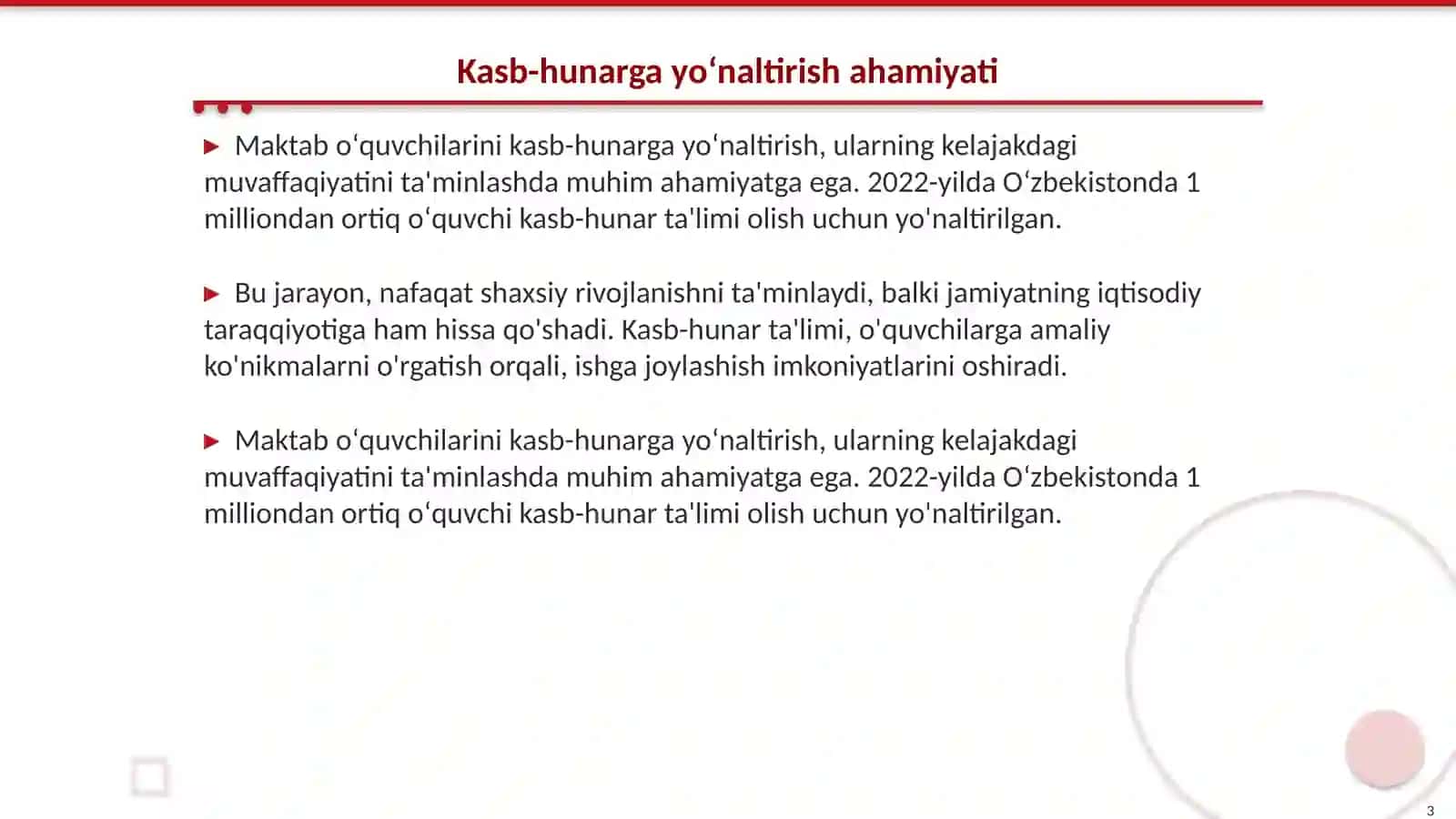 Maktab Oʻquvchilarini Kasb-Hunarga Yoʻnaltirish Jamiyatning Taraqqiyoti 3