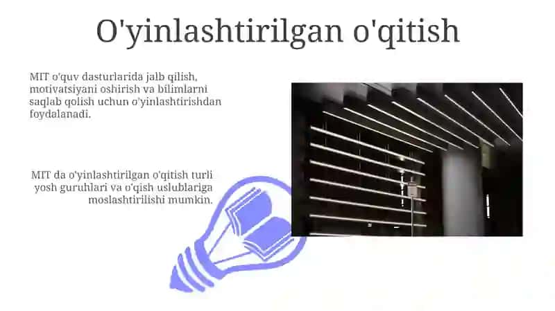 MIT da o'yinlashtirilgan o'qitish 3