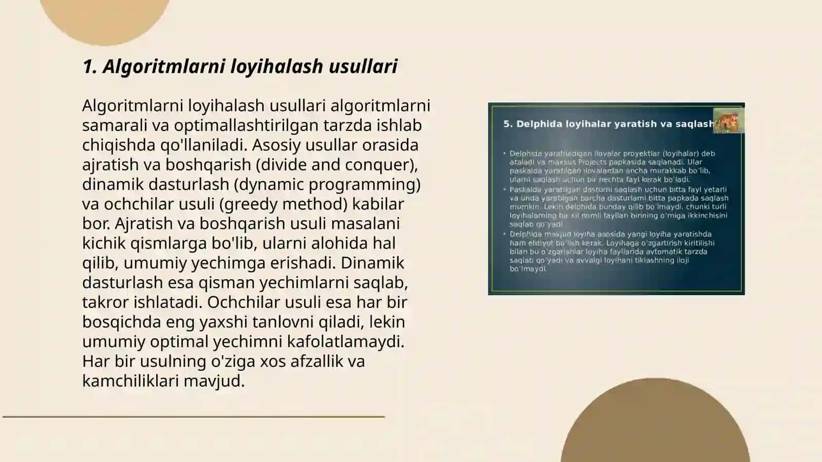 Informatikaning “Algoritmlash va dasturlash” bo’limini o’rganishning o’ziga xos metodik xususiyatlari 3