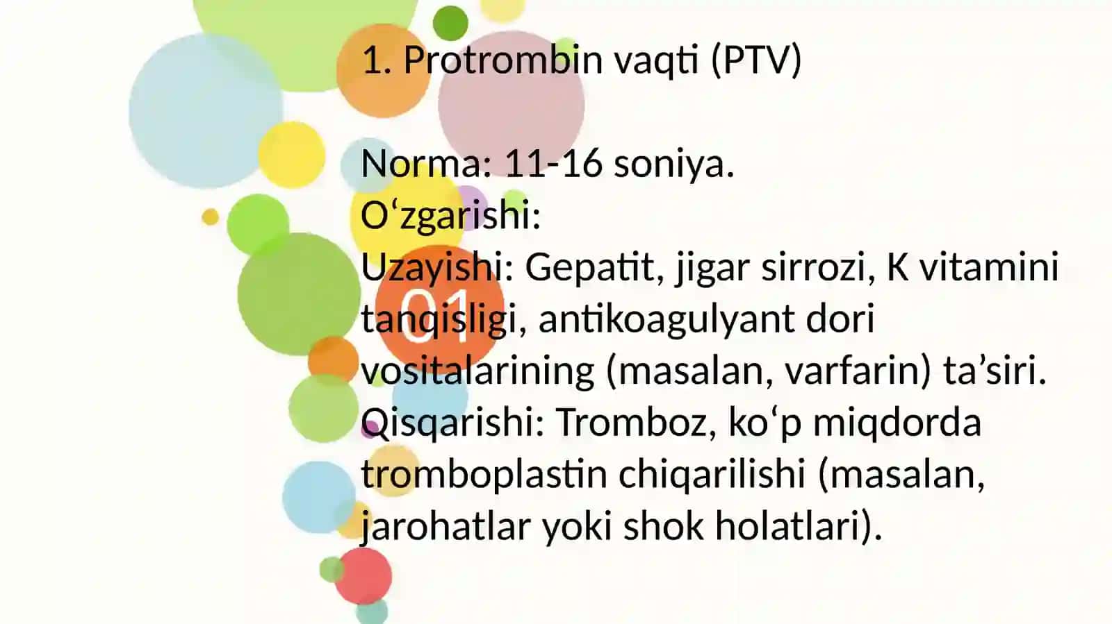 Patologiyada va dori vositalar ta’siridagi qon ivish sistemasiko‘rsatkichlarini o‘zgarishi 3