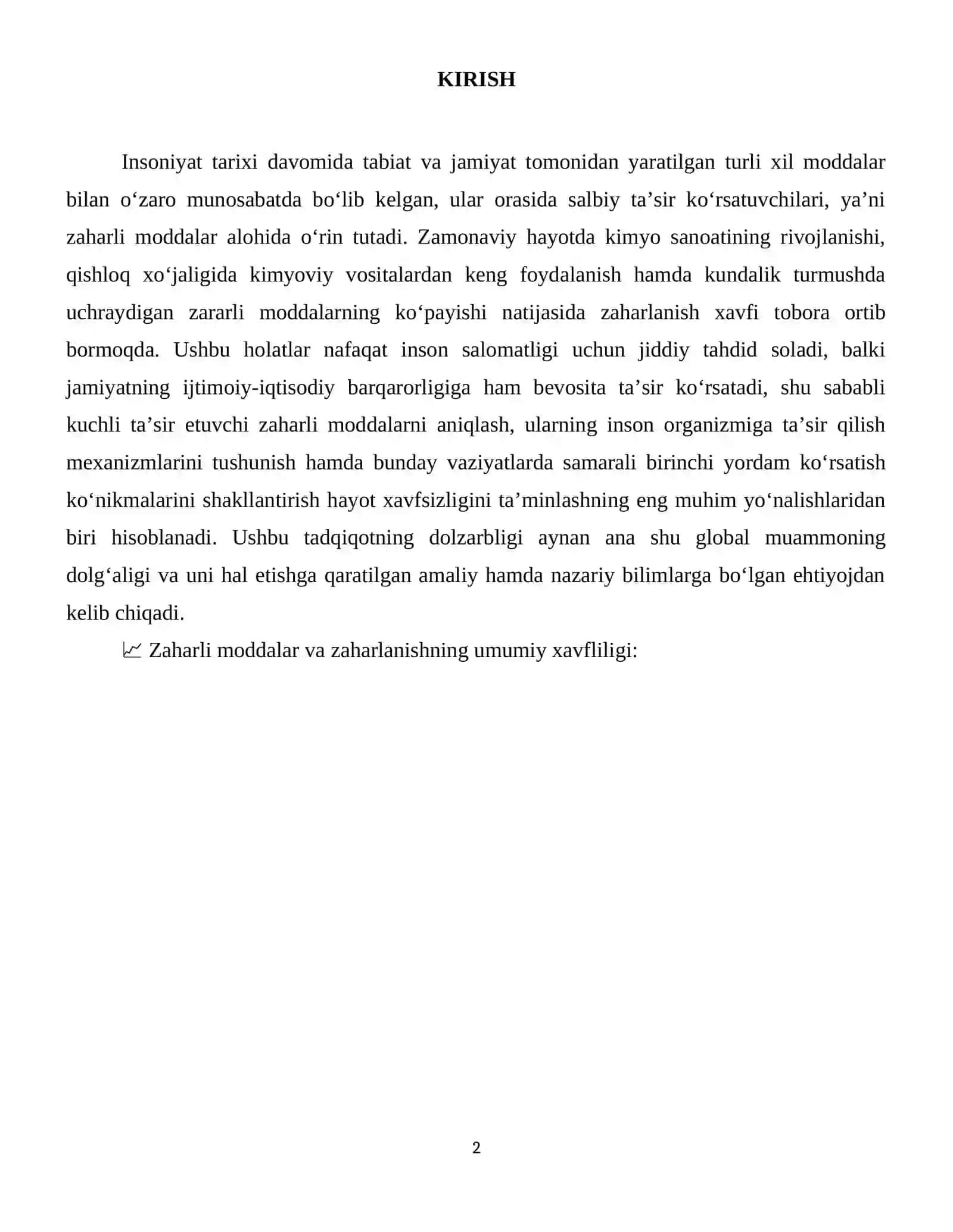 Kuchli ta’sir etuvchi zaharli moddalar va ular bilan zaharlanganda birinchi yordam ko‘rsatishning mohiyati. 3