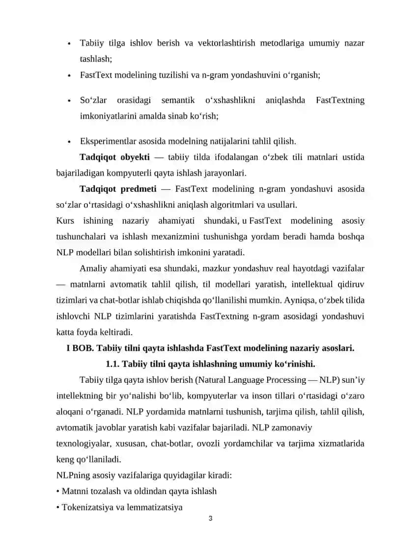 Fasttext yondashuvida n-gram asosida so'zlar o'rtasidagi o'xshashlikni aniqlash 3