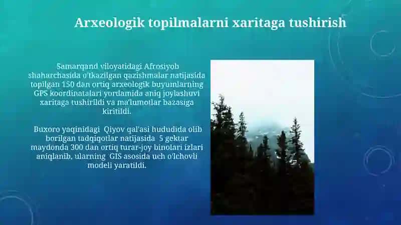 Arxeologik dala tadqiqotida geoinformatsion tizimdan foydalanish 3