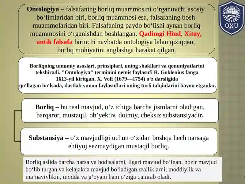 Borliq (ontologiya) va rivojlanish falsafasi 3