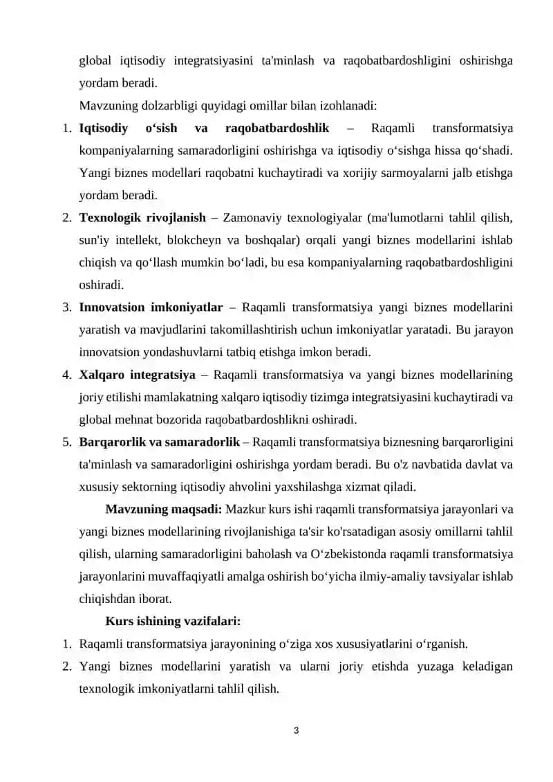 Raqamli transformatsiya va biznes modellarining rivojlanishi 3