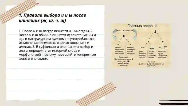 Правописание гласных после шипящих и Ц 3