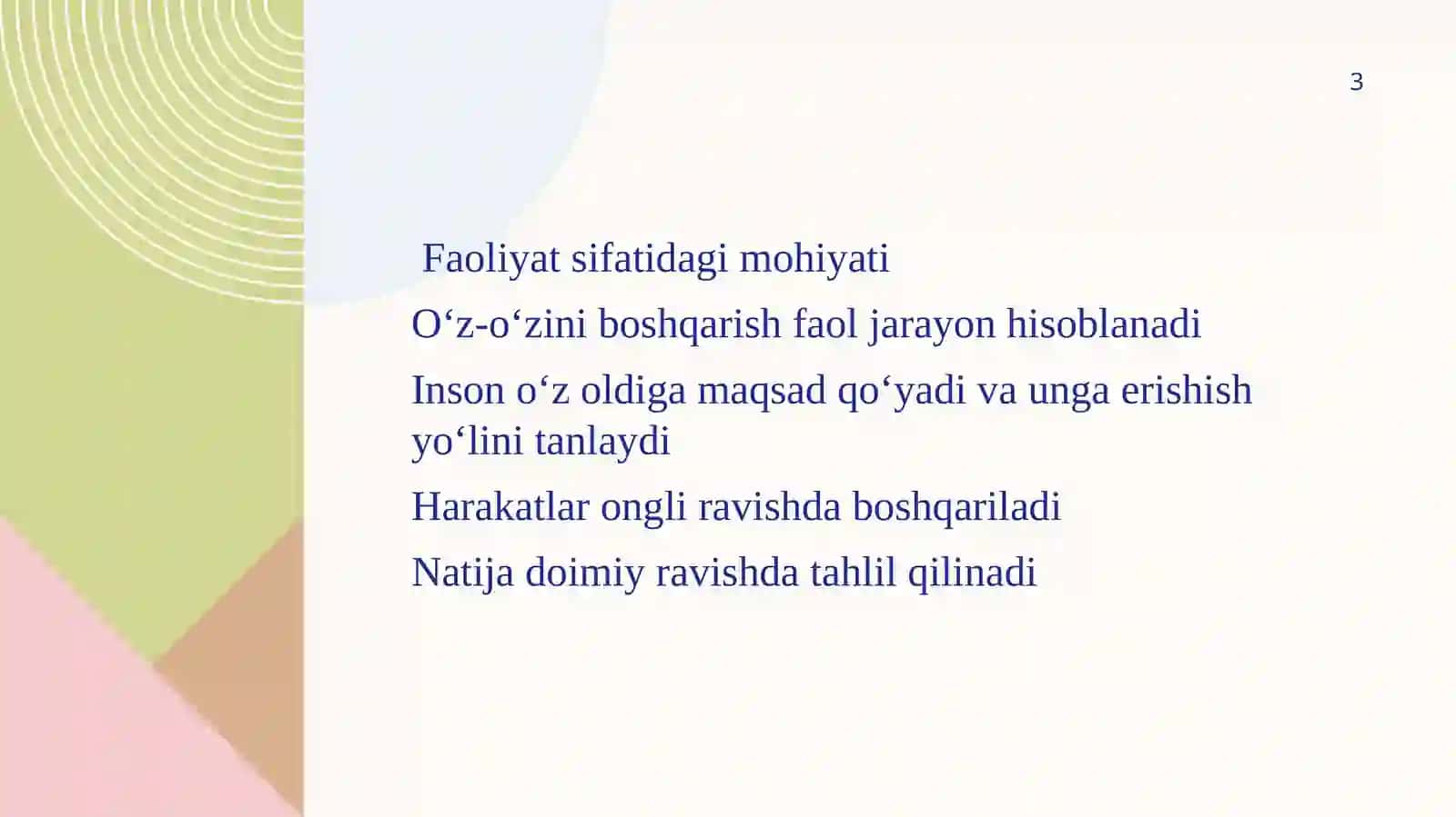 O‘Z O‘ZINI BOSHQARISH FAOLIYAT SIFATIDA 3