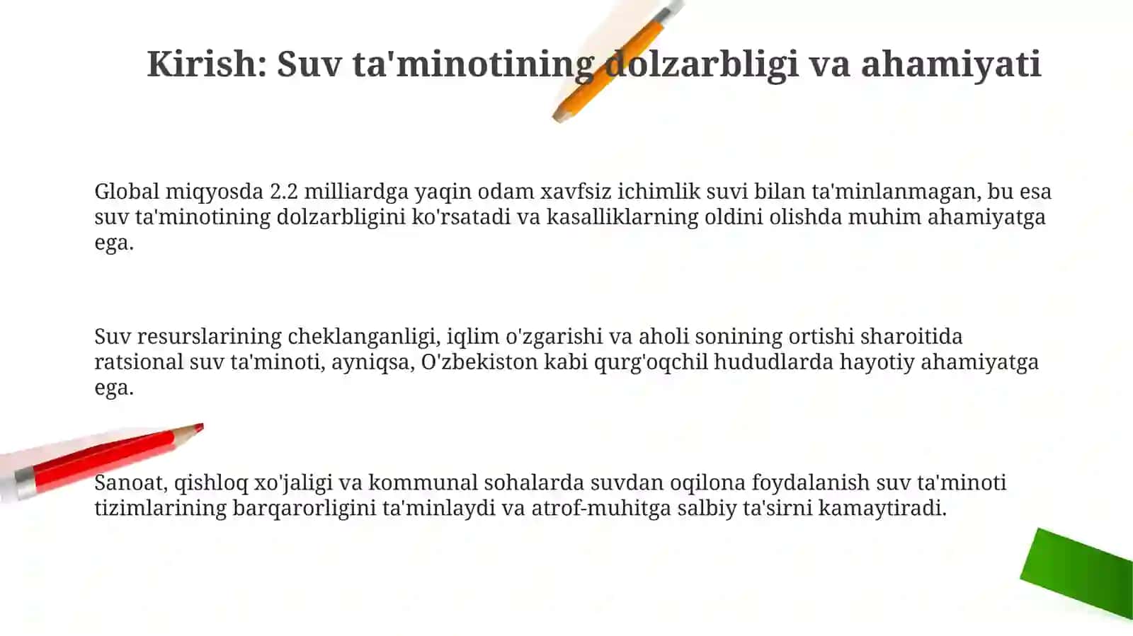 DPMdaratsionalsuvta'minotiningahamiyati.Ichimliksuviningsifatiniyaxshilashusullari 3