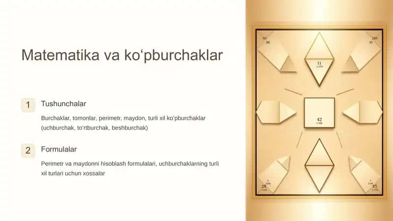 Koʻpburchaklar va ularning xossalarini oʻrgatishda interdisipliner yondashuv 3