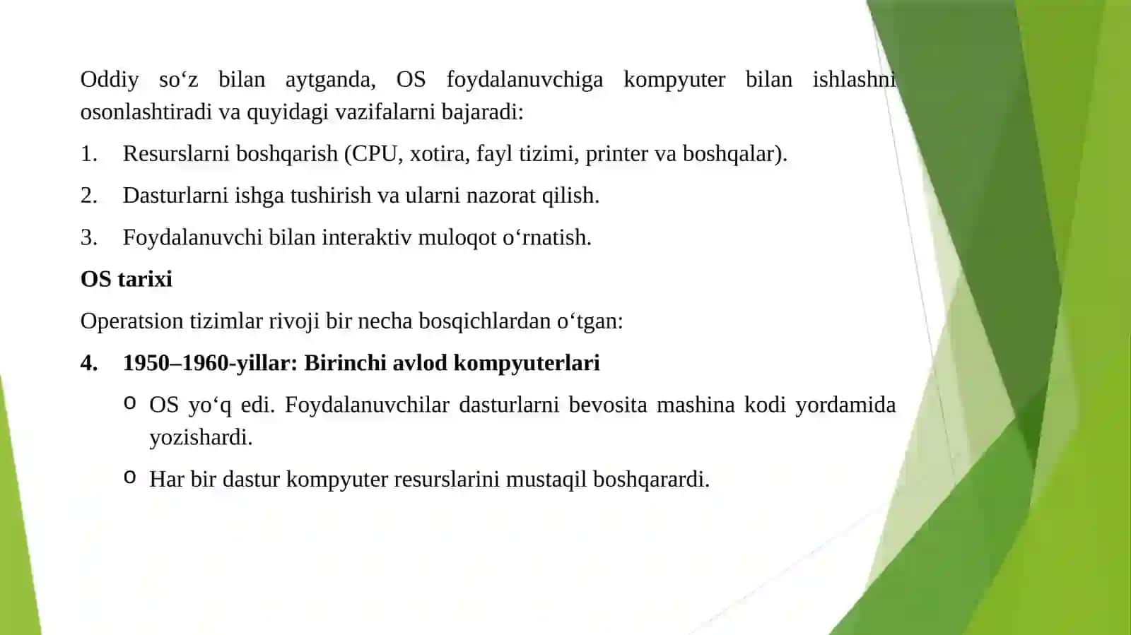 OS NIMA? TARIXI, VAZIFALARI VA TURLARI 3
