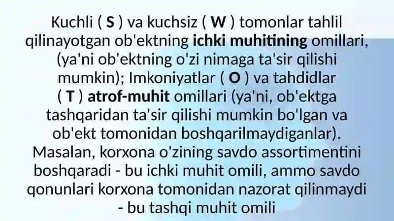 SWOT tahlili 3