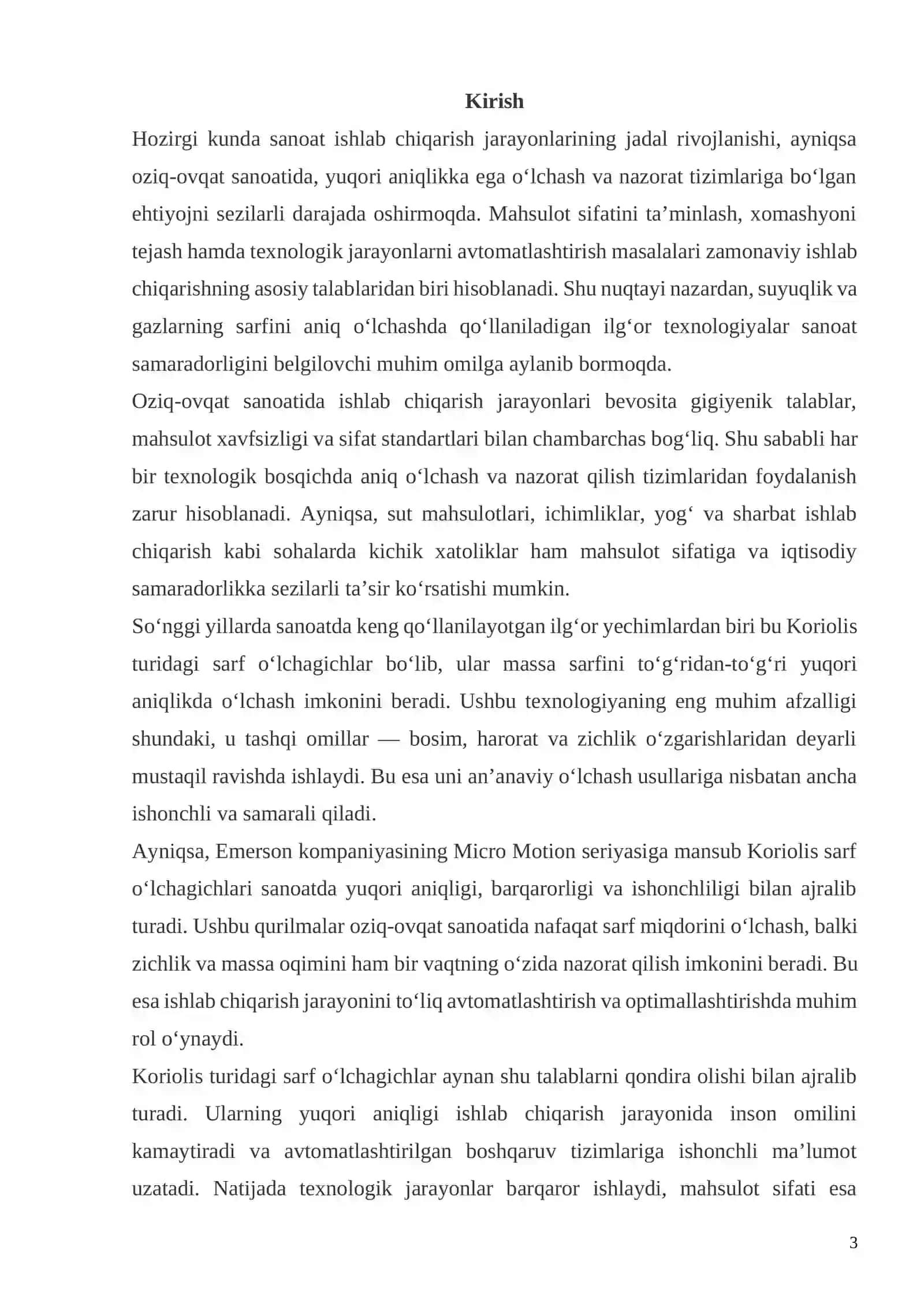 Emerson Micro Motion Koriolis sarf o‘lchagichlarining oziq-ovqat sanoatidagi roli 3