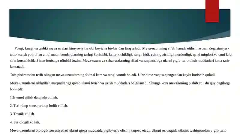 Meva-uzum va sabzavotlar tuzilishi 3