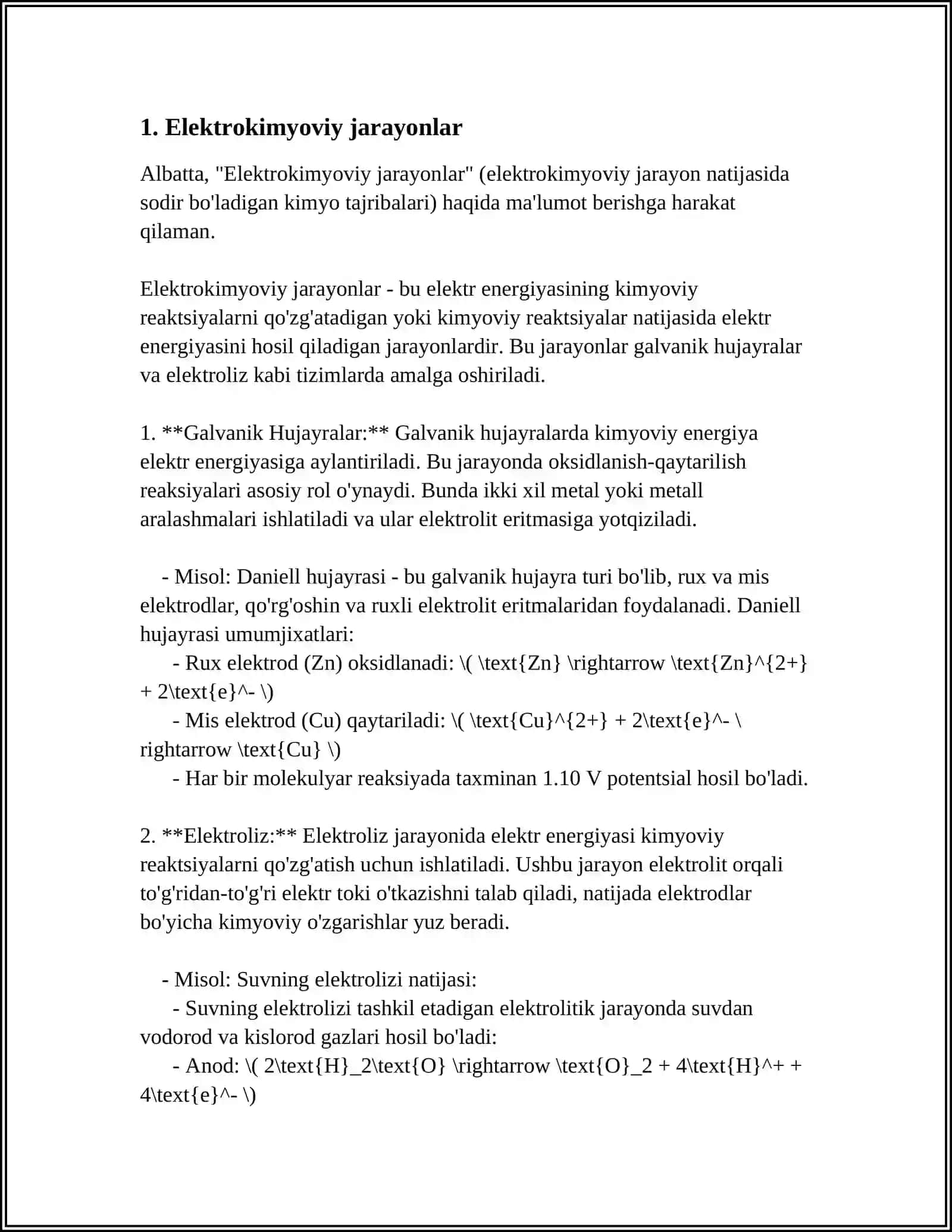 ELEKTRO KIMYO, TIBBIYOTDA ELEKTRO DIAGNOSTIKANI ASOSI 3