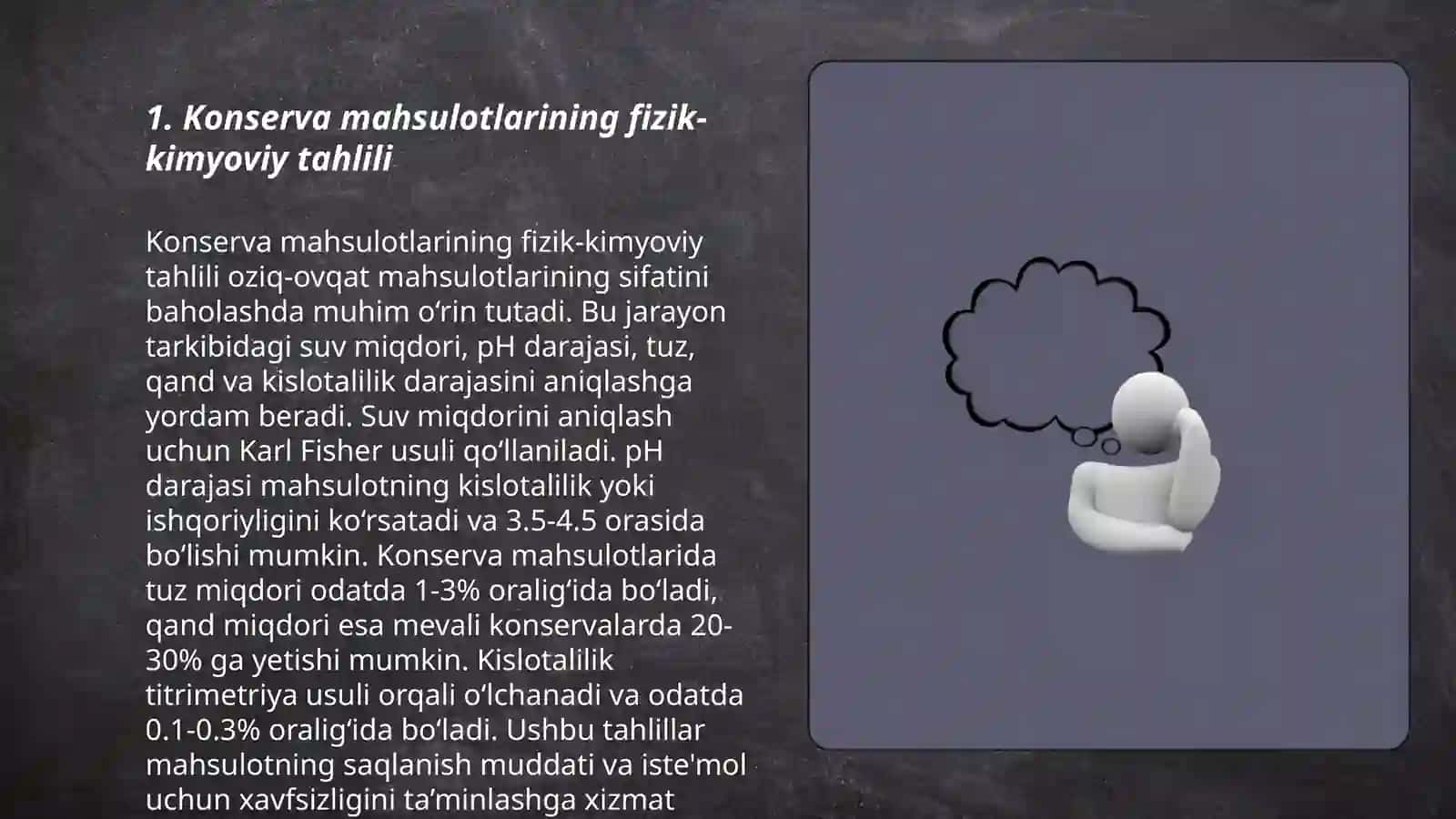 Konserva mahsulotlarining fizik-kimyoviy tahlili 3