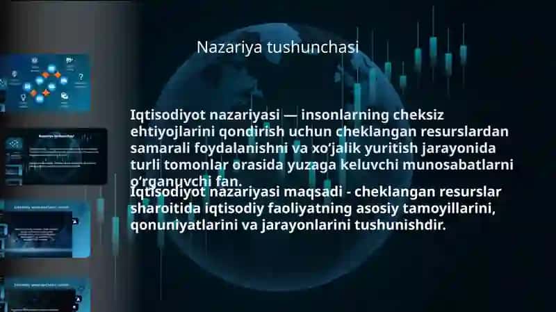 Iqtisodiyot Nazariyasi fanining amaliy va nazariy vazifalari. 3