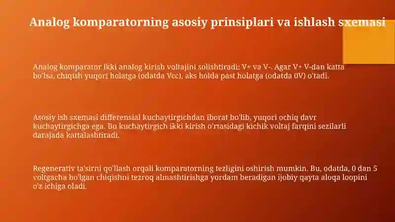 Analogli komparator 3