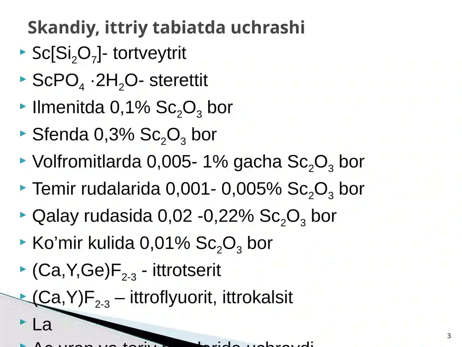 Davriy sistemaning III B guruh elementlari 3