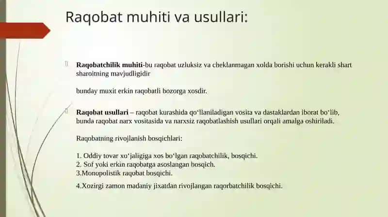 RAQOBAT VA MONOPOLIYA 3