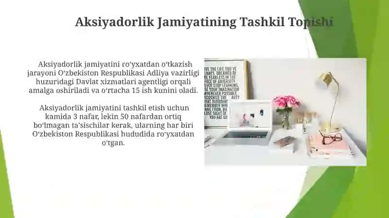 Aktsiyadorlik Jamiyatining Tashkil Topishi 3