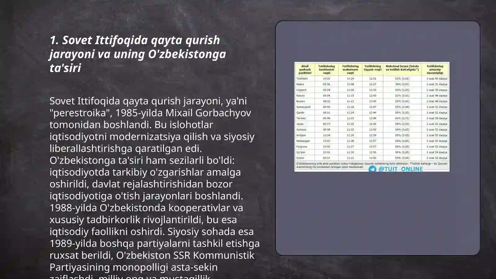 Sovet Ittifoqida qayta qurish jarayoni va uning O'zbekistonga ta'siri 3