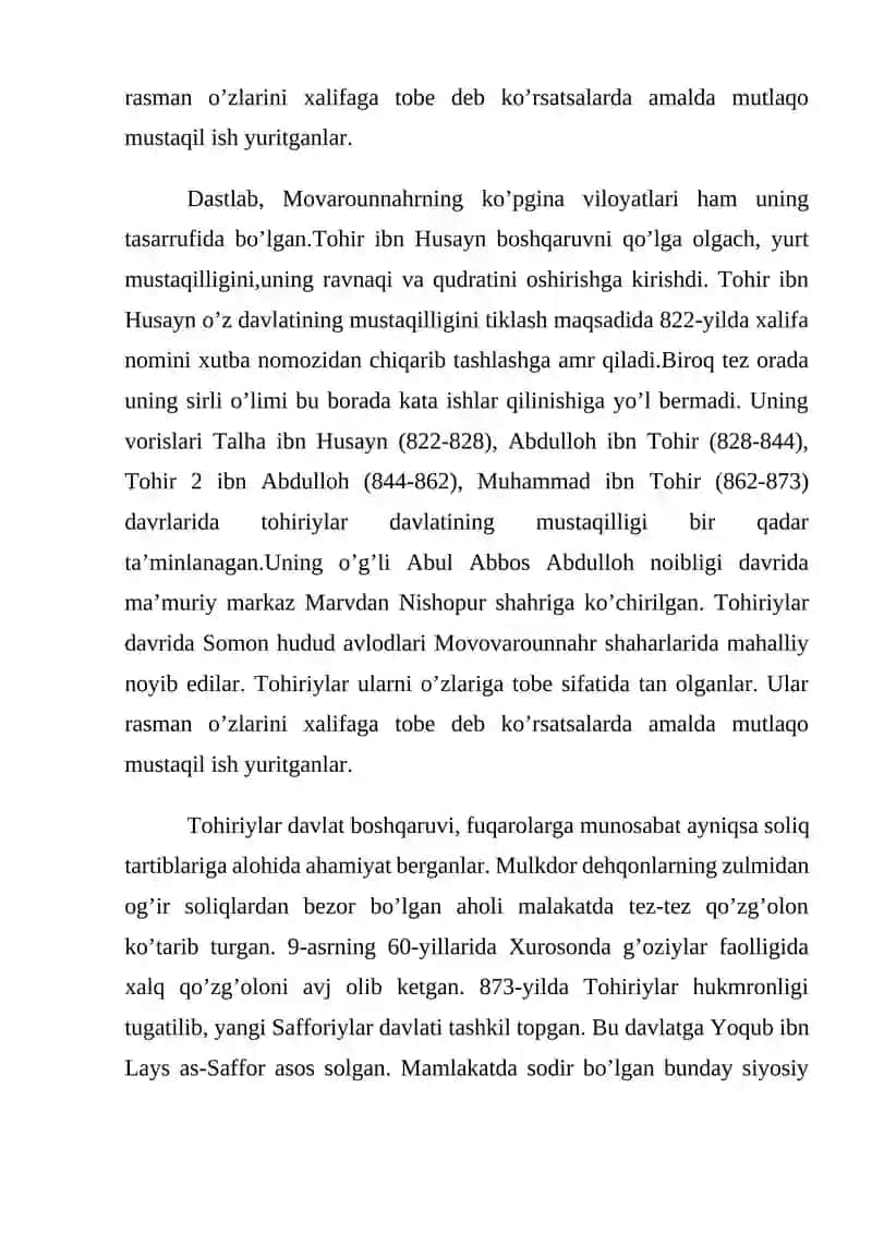 Tohiriylar va Somoniylar 3