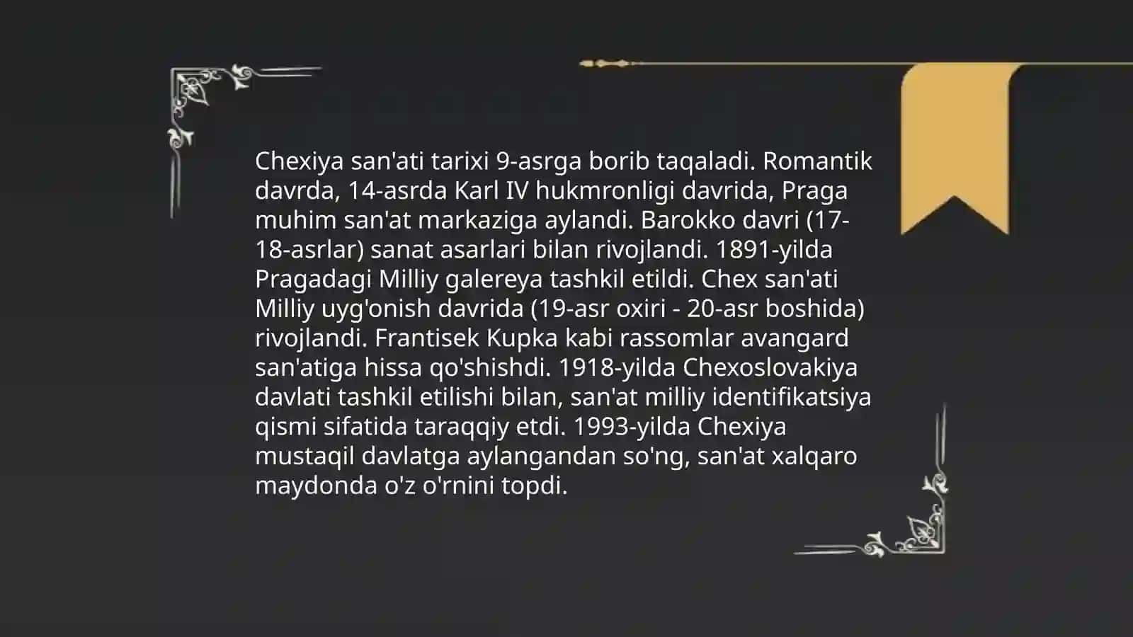 Chexiya sanati 3