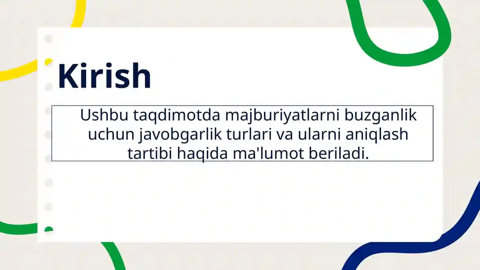 Majburiyatlarni buzganlik uchun javobgarlik 3