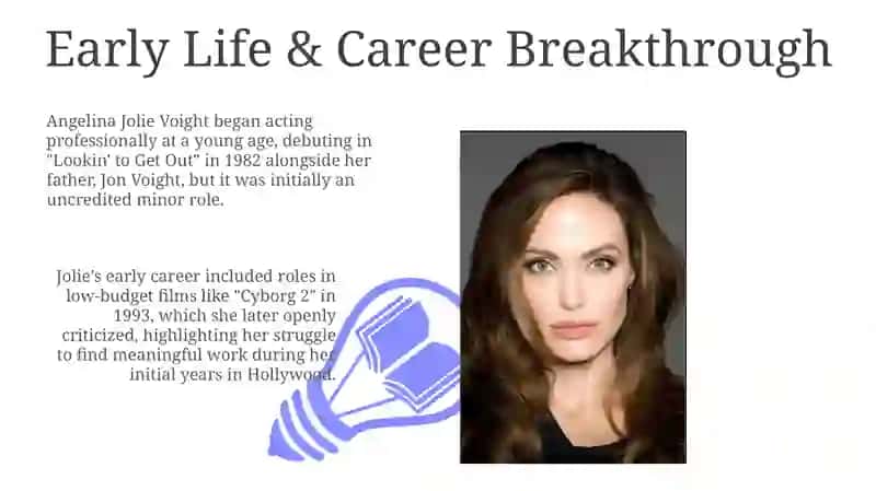 Angeline Jolie. Her appereance, character and life 3