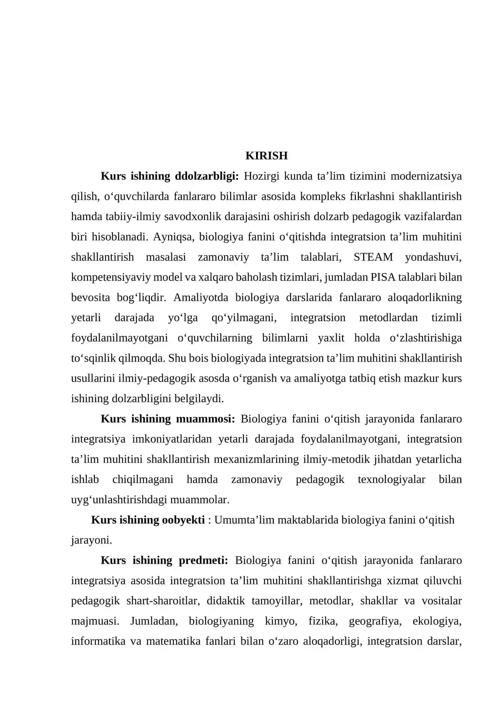 BIOLOGIYADA INTEGRSION TA’ LIM MUHITI SHAKLLANTIRISH USULLARI 3