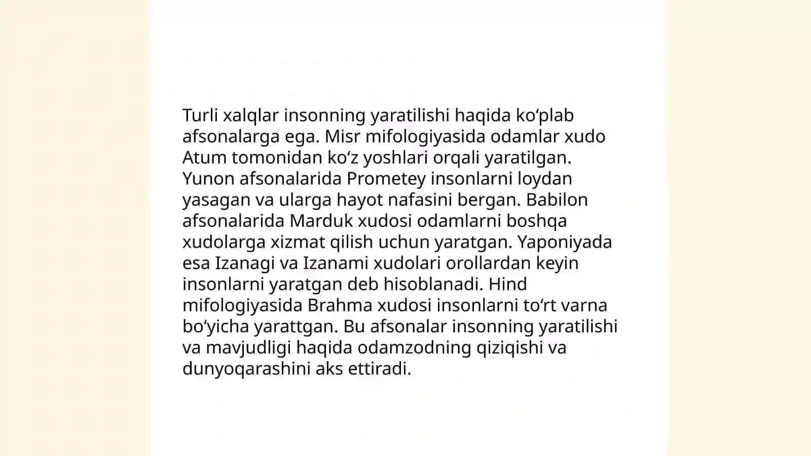 Tarixiy antrapalogiyada inson antrapalogiyasi haqida afsonalar va diniy tasavvurlar 3