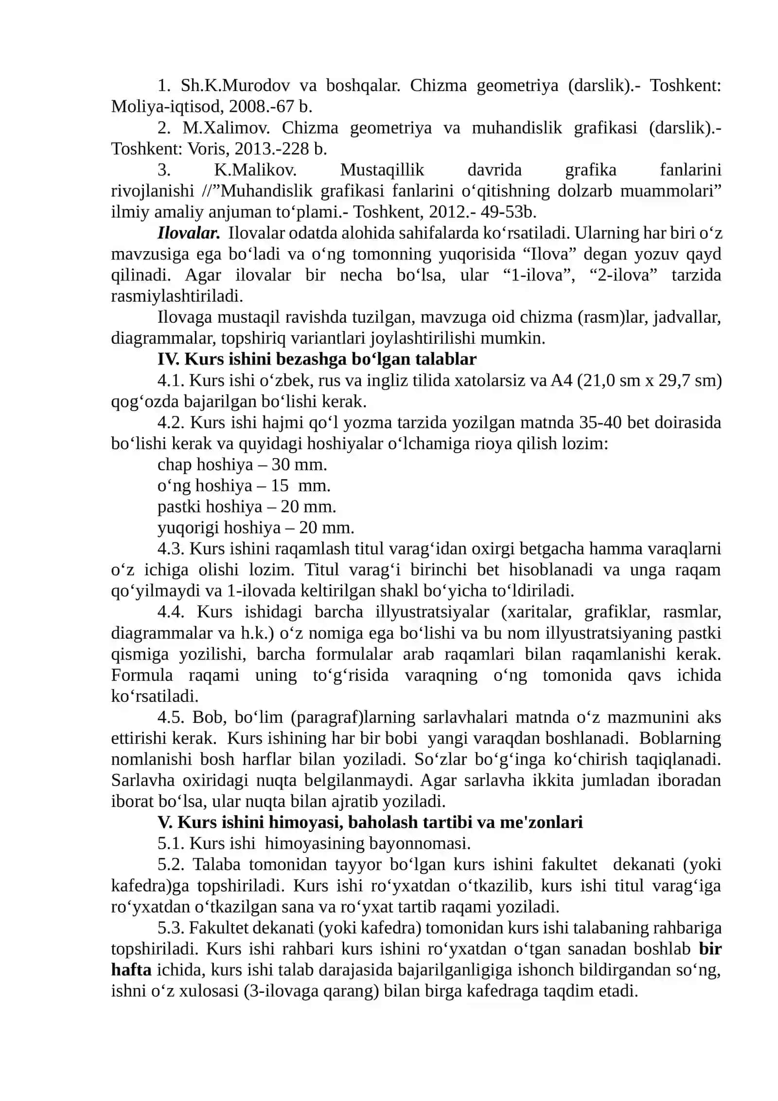 Kurs ishlari bajarilishi 3