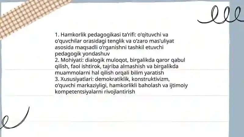 Hamkorlik pedagogikasining konseptual gʻoyalari 3