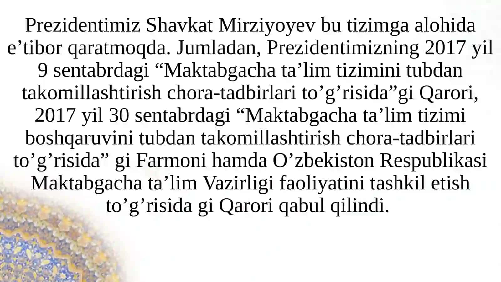 O`zbekiston Respublikasida maktabgacha ta`lim tizimi. 3