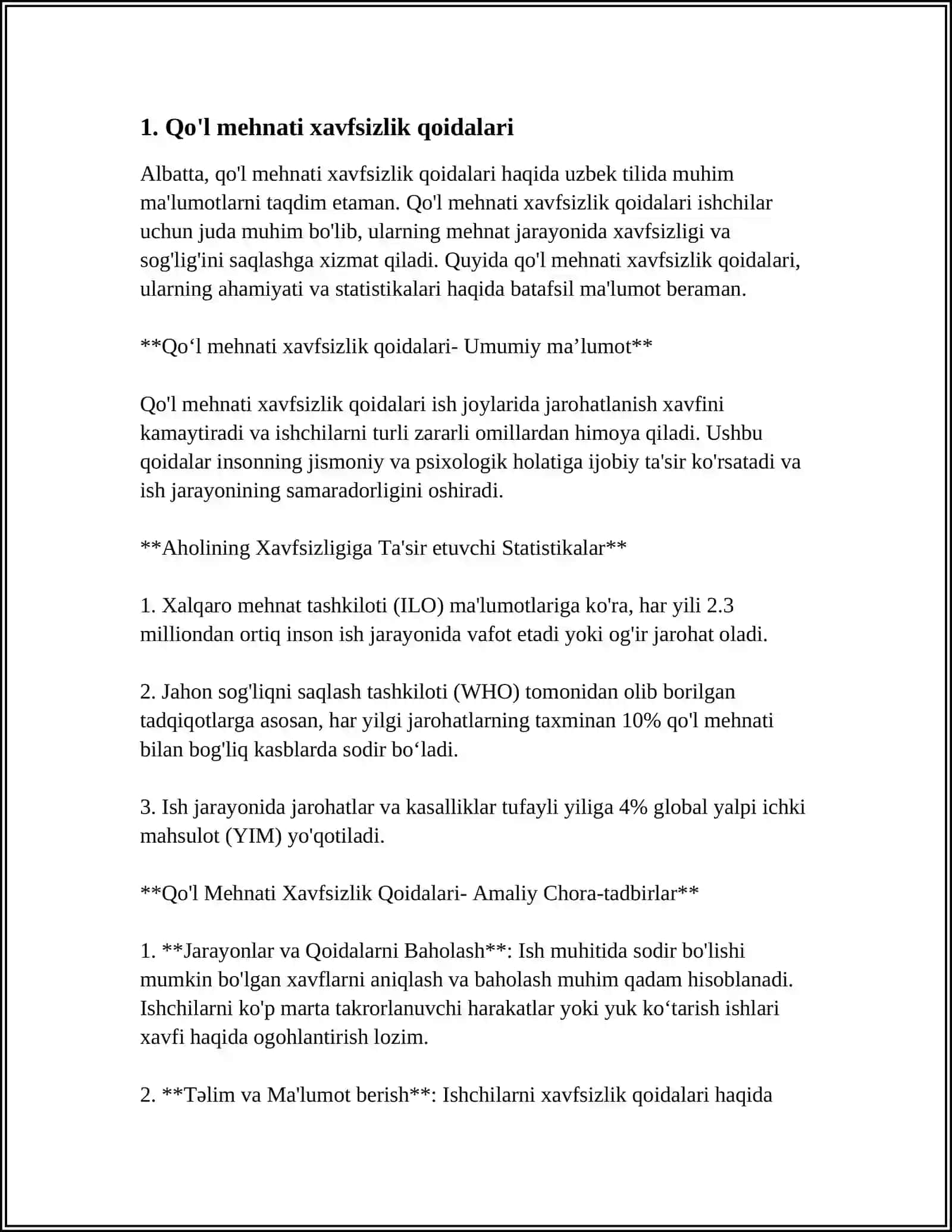 TEXNOLOGIYA DARSLARIDA QO'L MEHNATIDAN FOYDALANISH TALABLARI 3