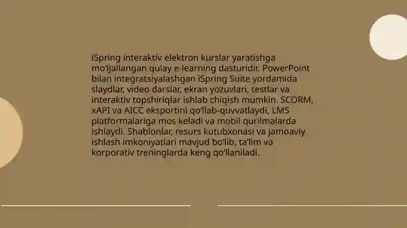 iSpring interaktiv elektron kurslar 3