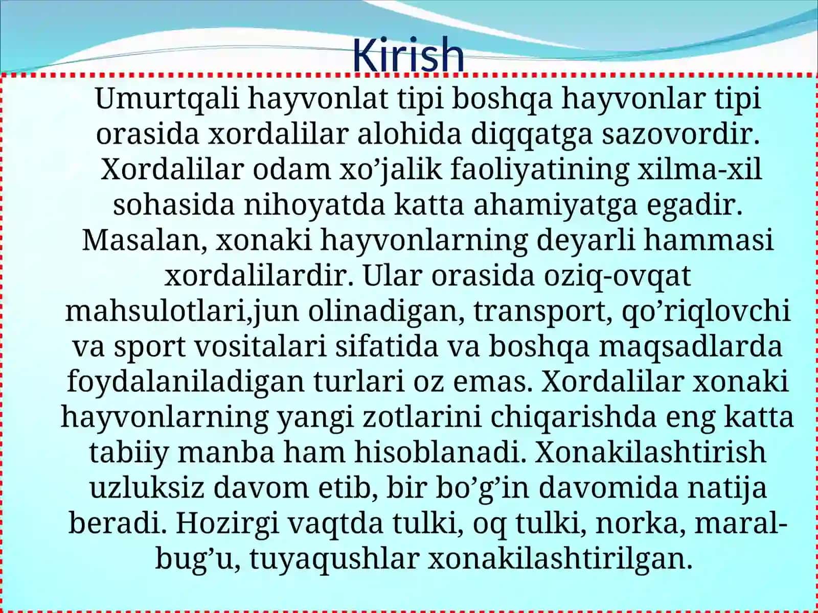 Zoologiya fani Kurs ishi 3