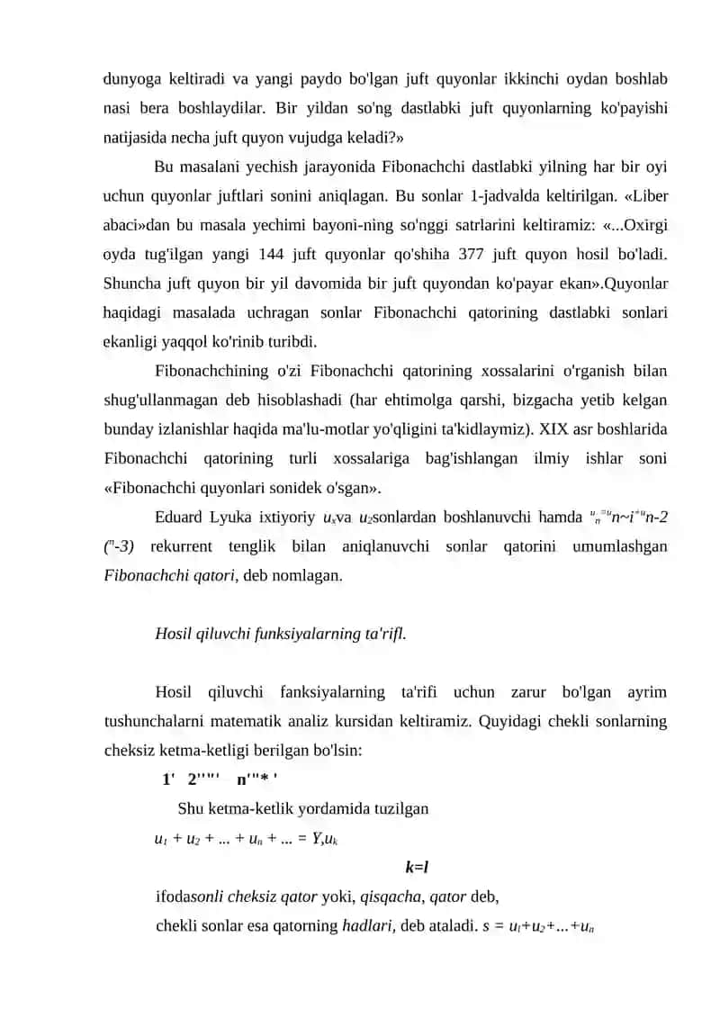 Fibonachchi sonlari 3