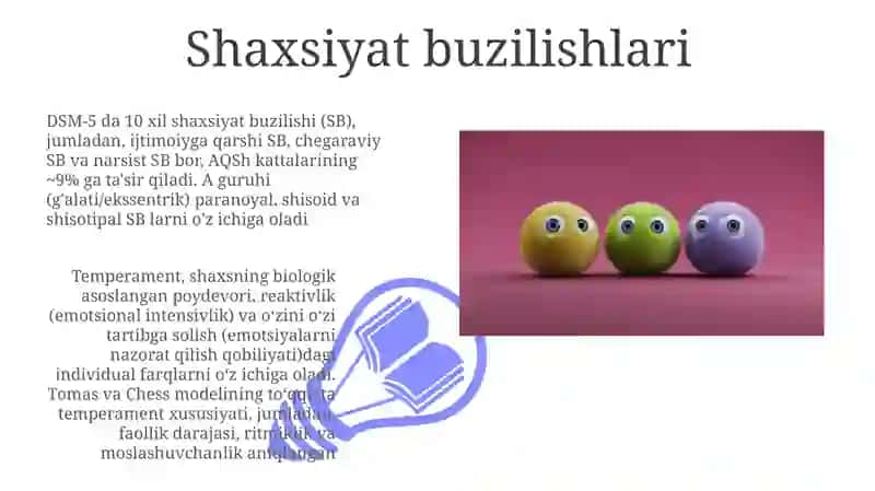 Shaxsning individual xususiyatlari. Temperament 3
