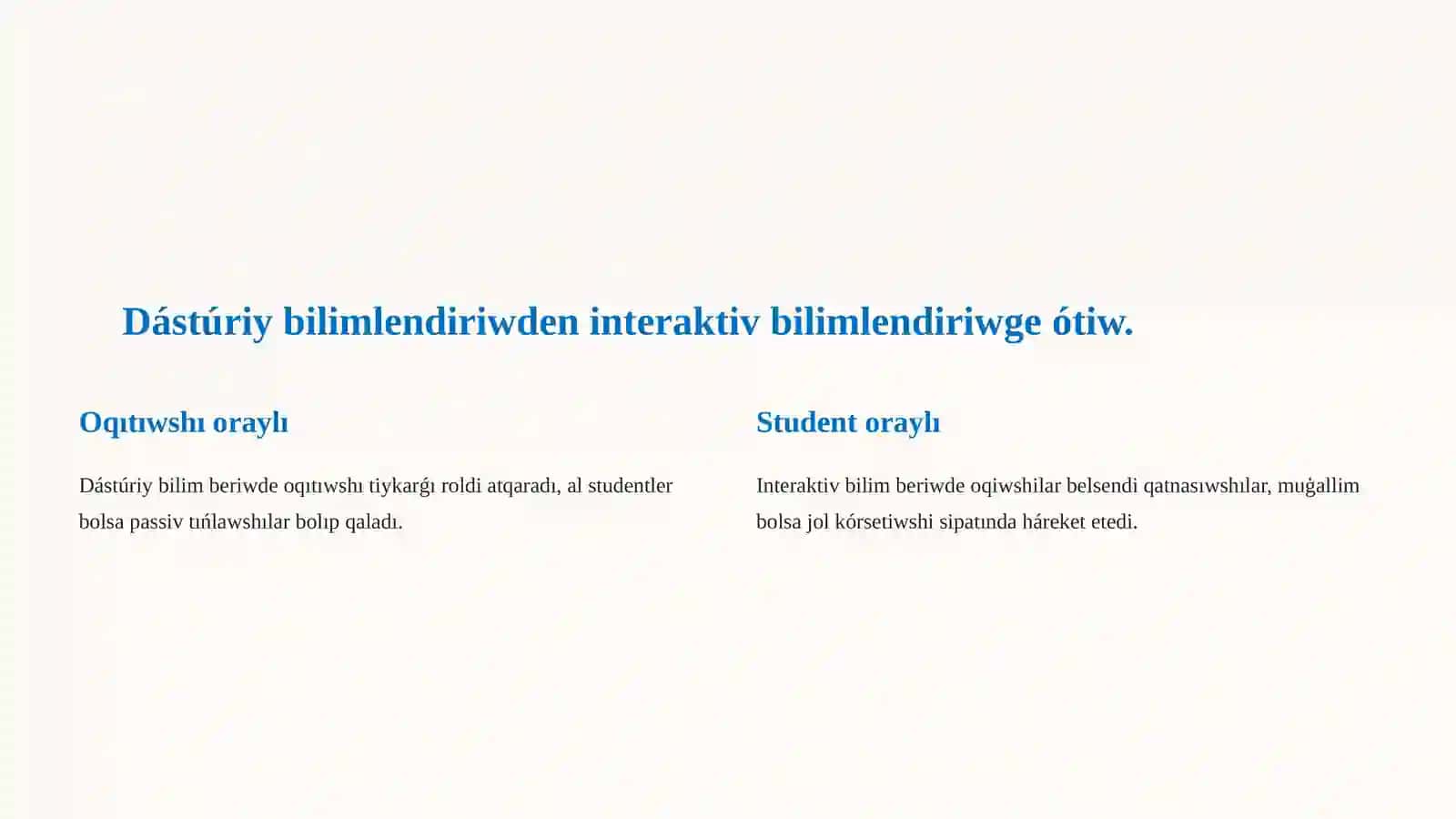 Interaktiv bilim beriw metodları 3