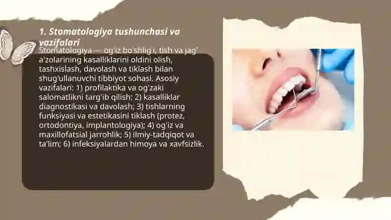 Stomatologiya kirish.Stomatologik rivojlanishning tarixiy bosqichlari.Mahalliy stomatologiya va asosiy maktablarning rivojlanish bosqichlari 3