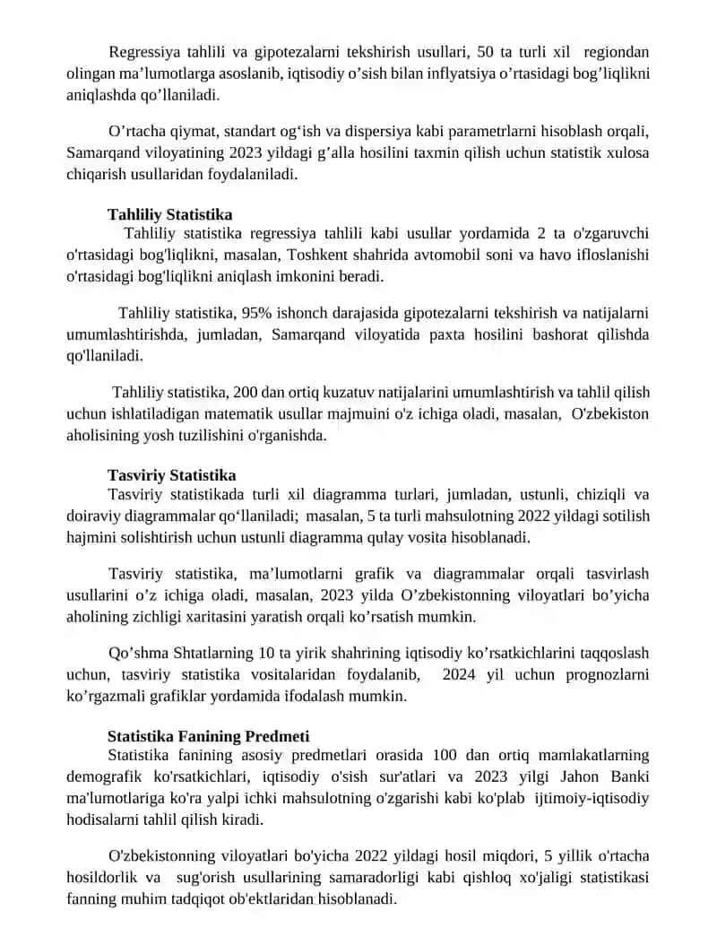 Statistika fanining predmeti va uslubi 3